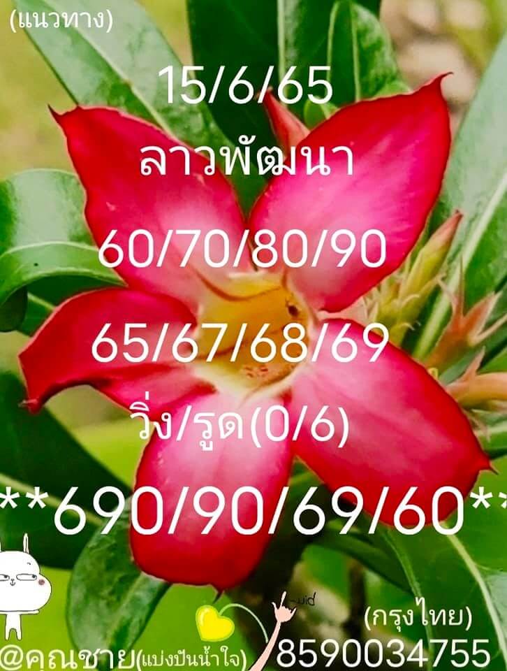 แนวทางหวยลาว 15/6/65 ชุดที่ 2