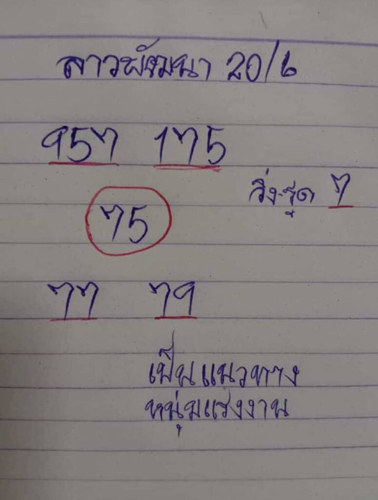 แนวทางหวยลาว 20/6/65 ชุดที่ 10