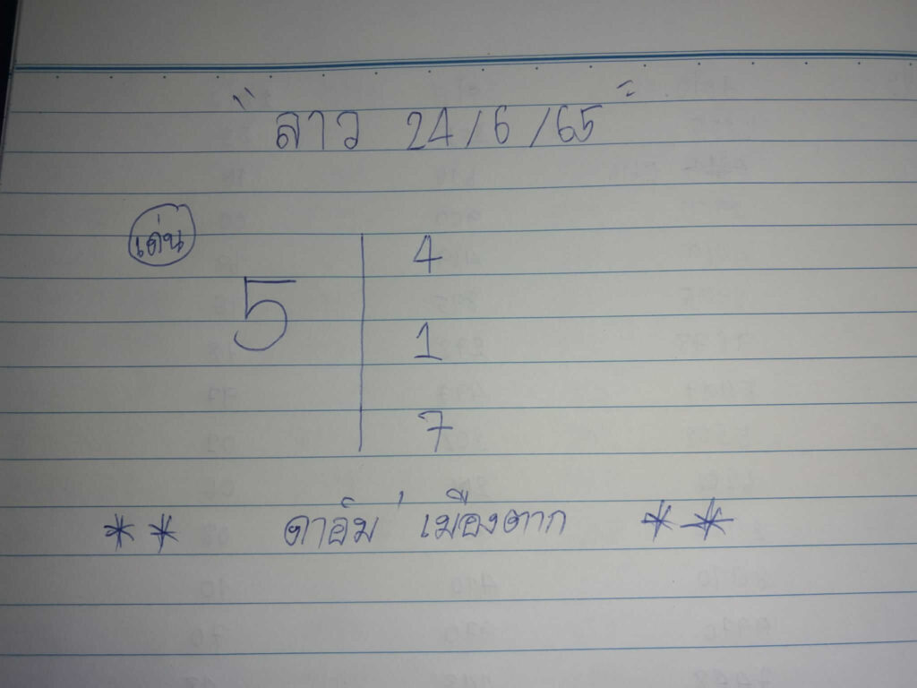 แนวทางหวยลาว 24/6/65 ชุดที่ 6
