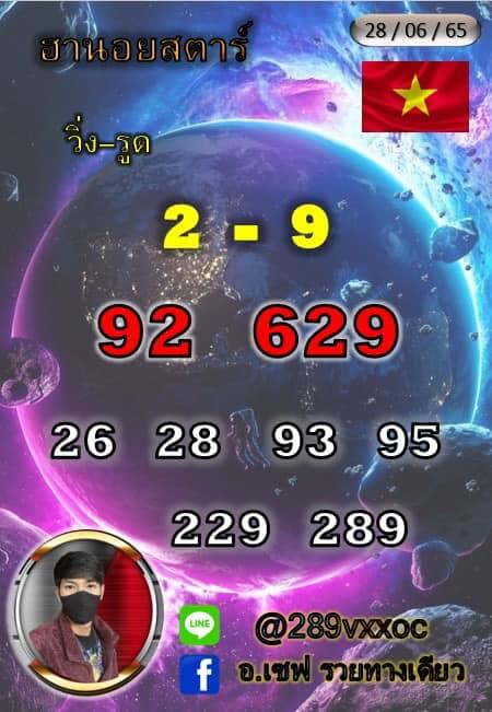 แนวทางหวยฮานอย 28/6/65 ชุดที่ 6