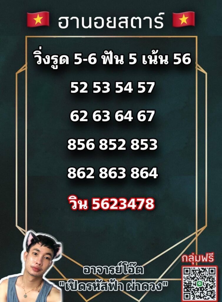 แนวทางหวยฮานอย 20/7/65 ชุดที่ 14