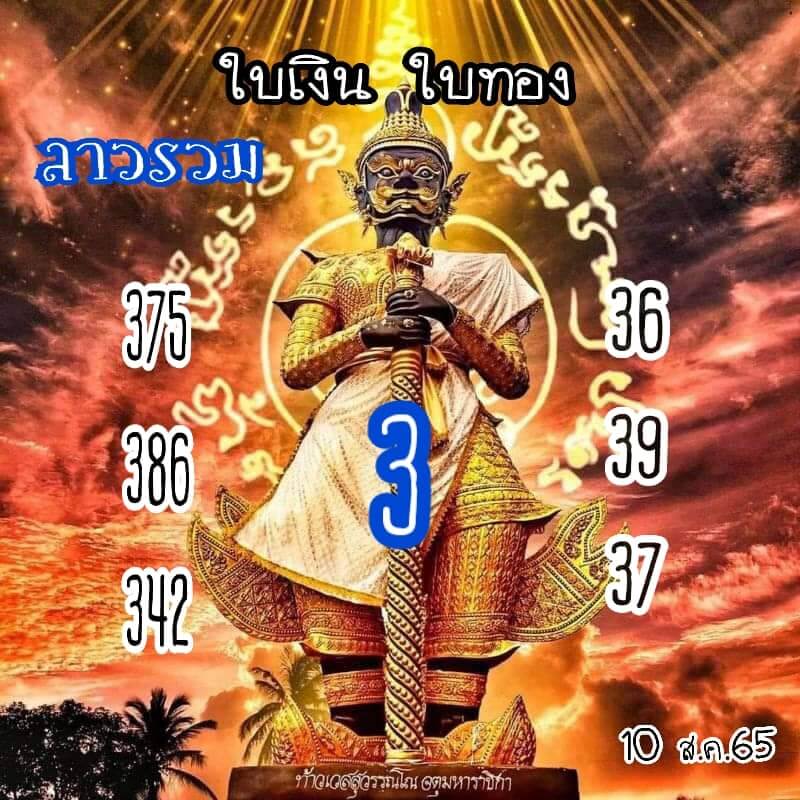 แนวทางหวยลาว 10/8/65 ชุดที่ 2
