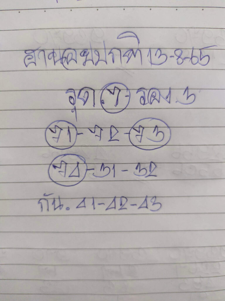 แนวทางหวยฮานอย 13/8/65 ชุดที่ 10
