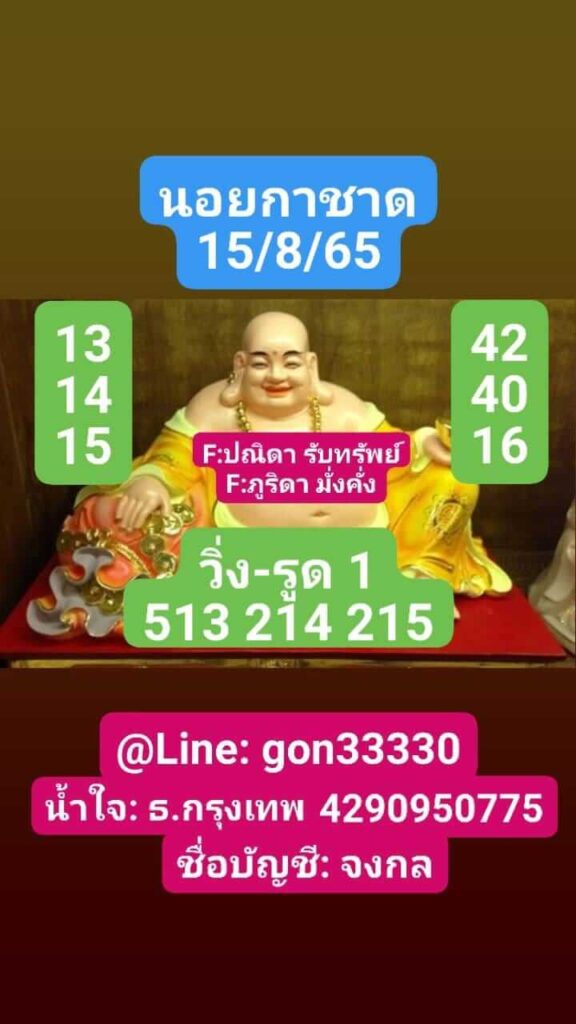 แนวทางหวยฮานอย 15/8/65 ชุดที่ 10