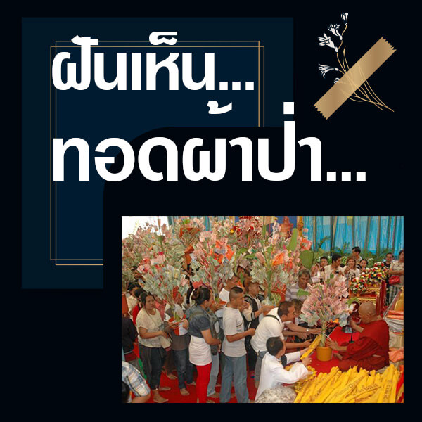 ทำนายฝันเห็นทอดผ้าป่า