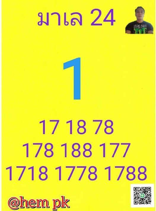 แนวทางหวยมาเลย์ 24/9/65 ชุดที่ 2
