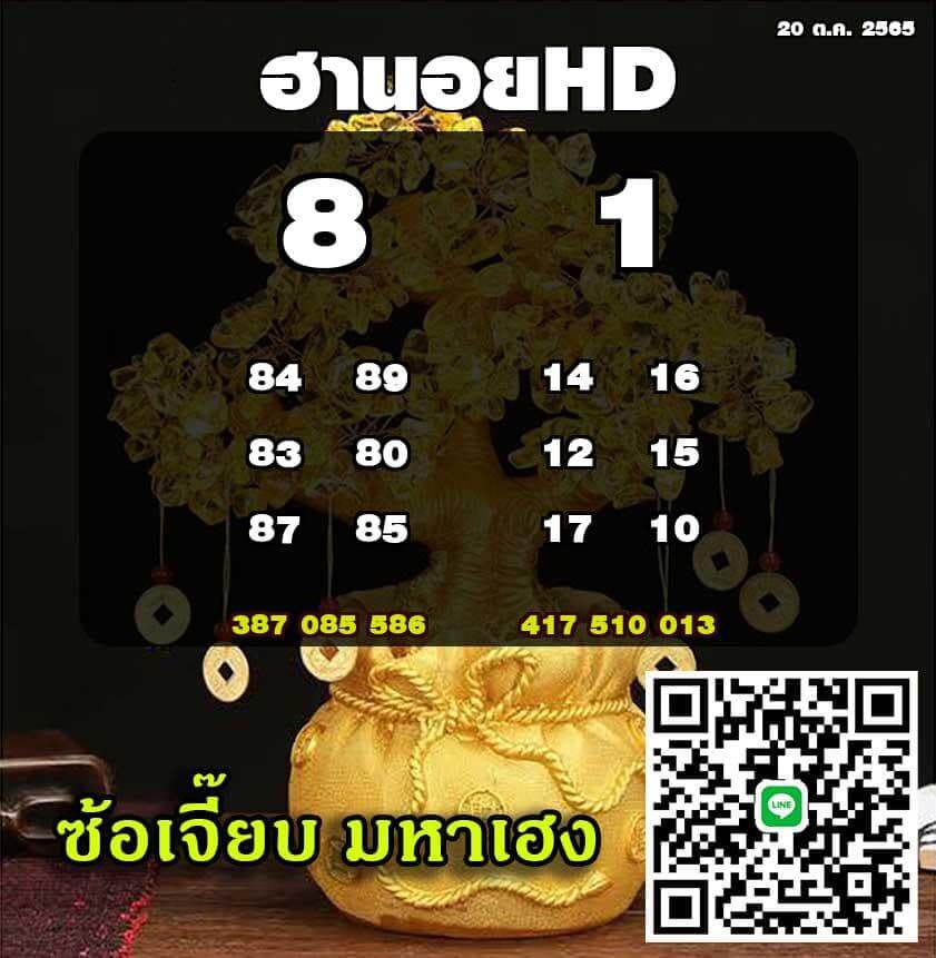 แนวทางหวยฮานอย 20/10/65 ชุดที่ 4