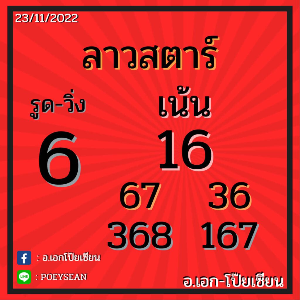 แนวทางหวยลาว 23/11/65 ชุดที่ 5