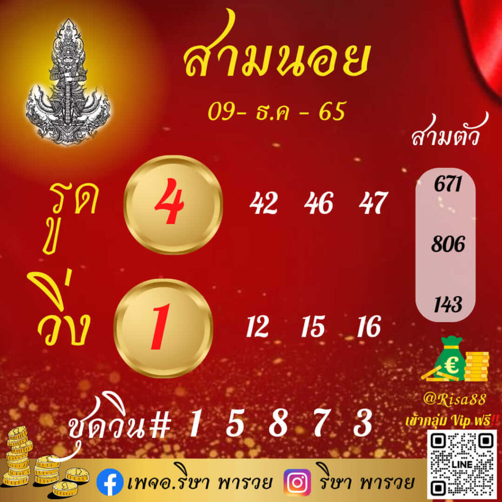 แนวทางหวยฮานอย 9/12/65 ชุดที่ 7