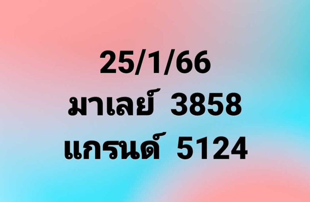แนวทางหวยมาเลย์ 25/1/66 ชุดที่ 8