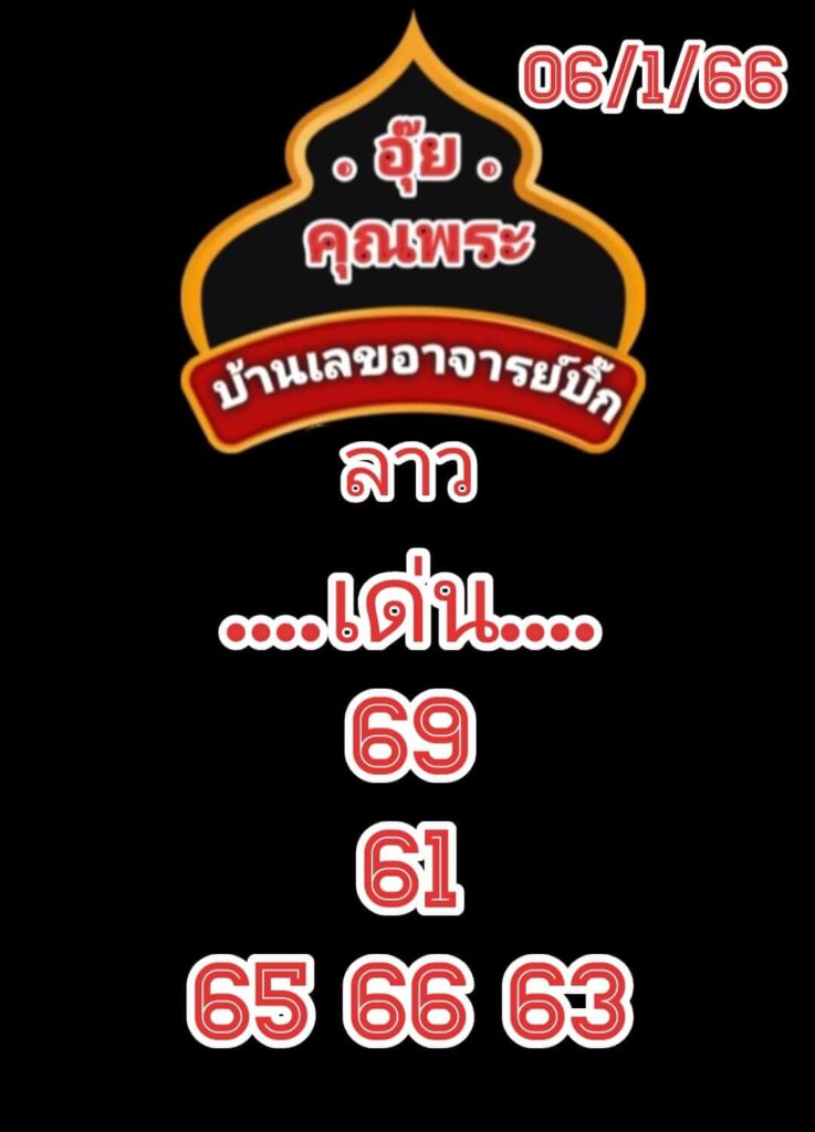 แนวทางหวยลาว 6/1/66 ชุดที่ 11