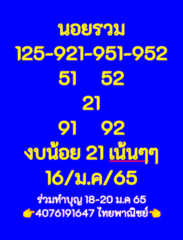 แนวทางหวยฮานอย 16/1/66 ชุดที่ 7