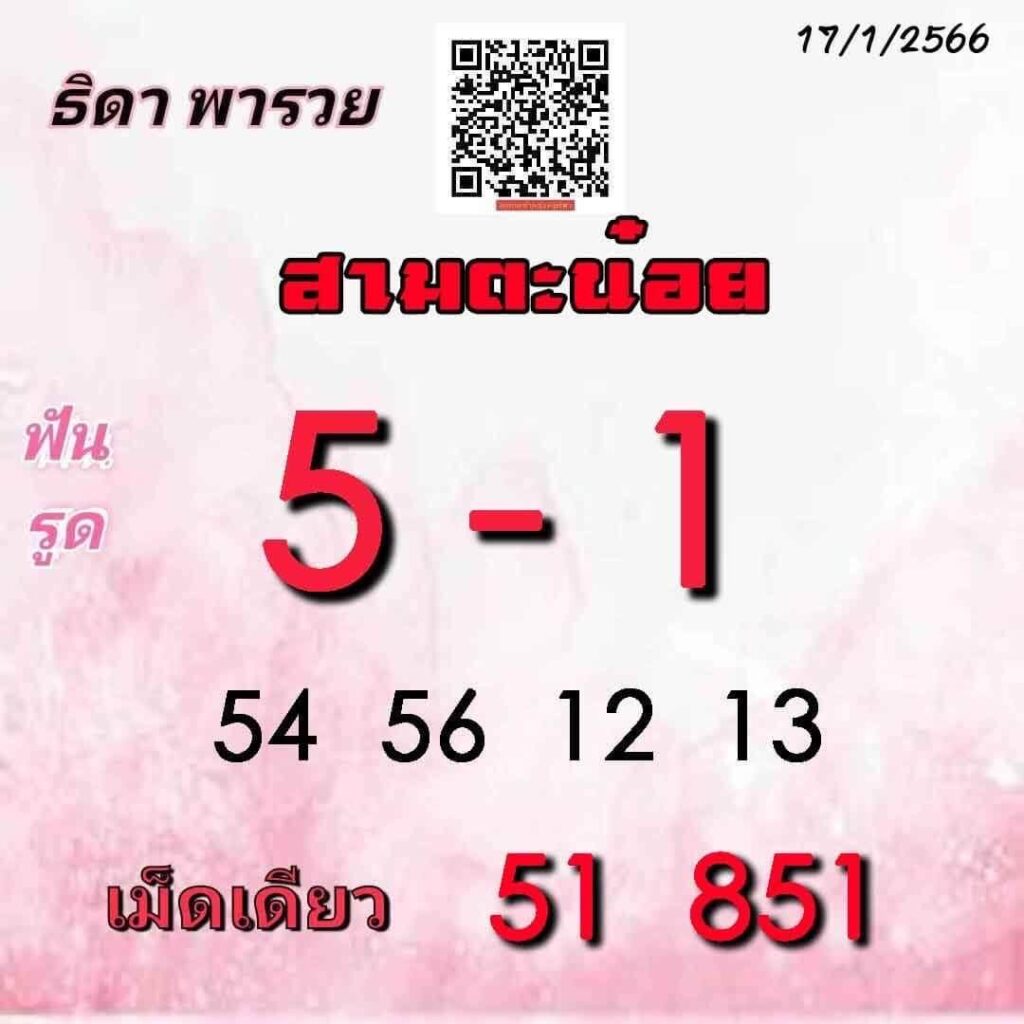 แนวทางหวยฮานอย 17/1/66 ชุดที่ 5