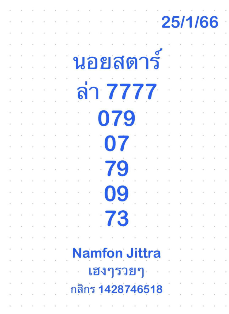 แนวทางหวยฮานอย 25/1/66 ชุดที่ 6