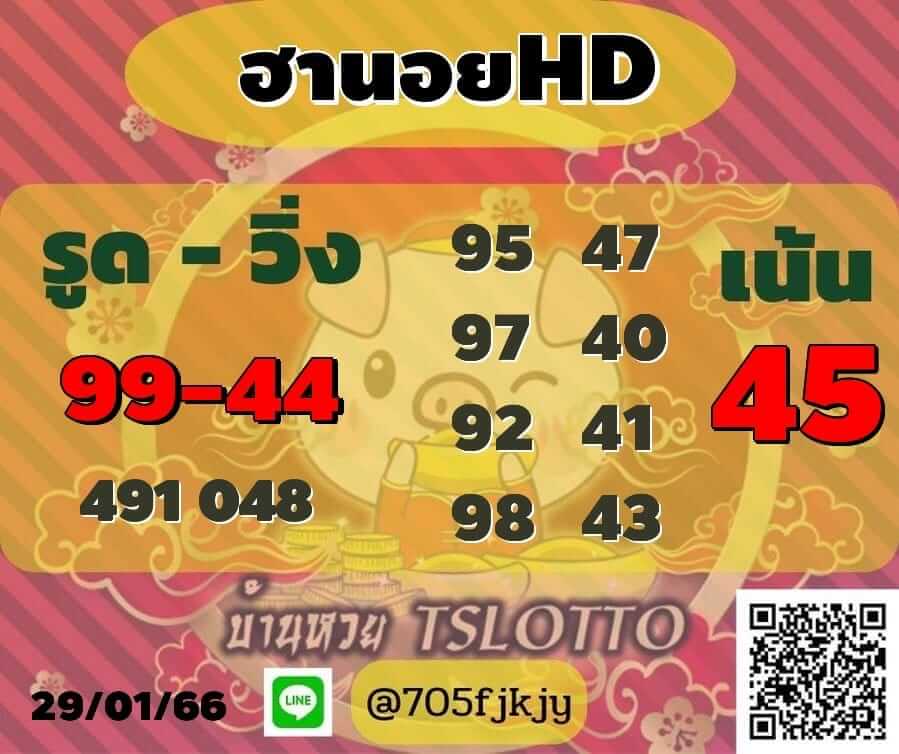 แนวทางหวยฮานอย 29/1/66 ชุดที่ 9