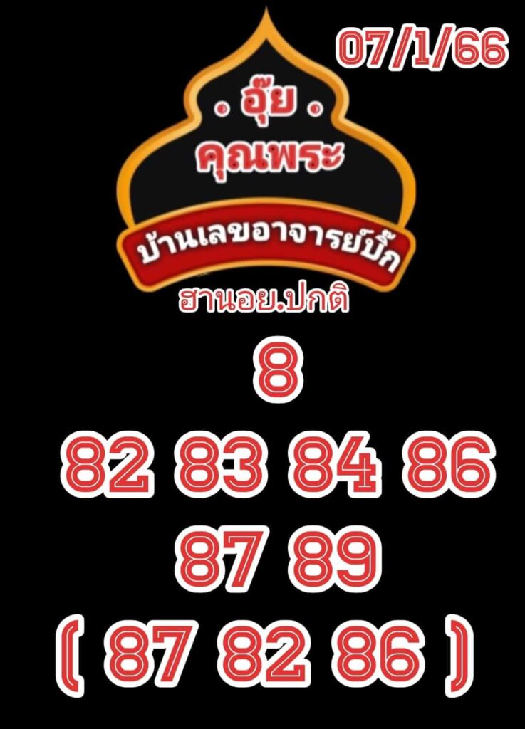 แนวทางหวยฮานอย 7/1/66 ชุดที่ 10