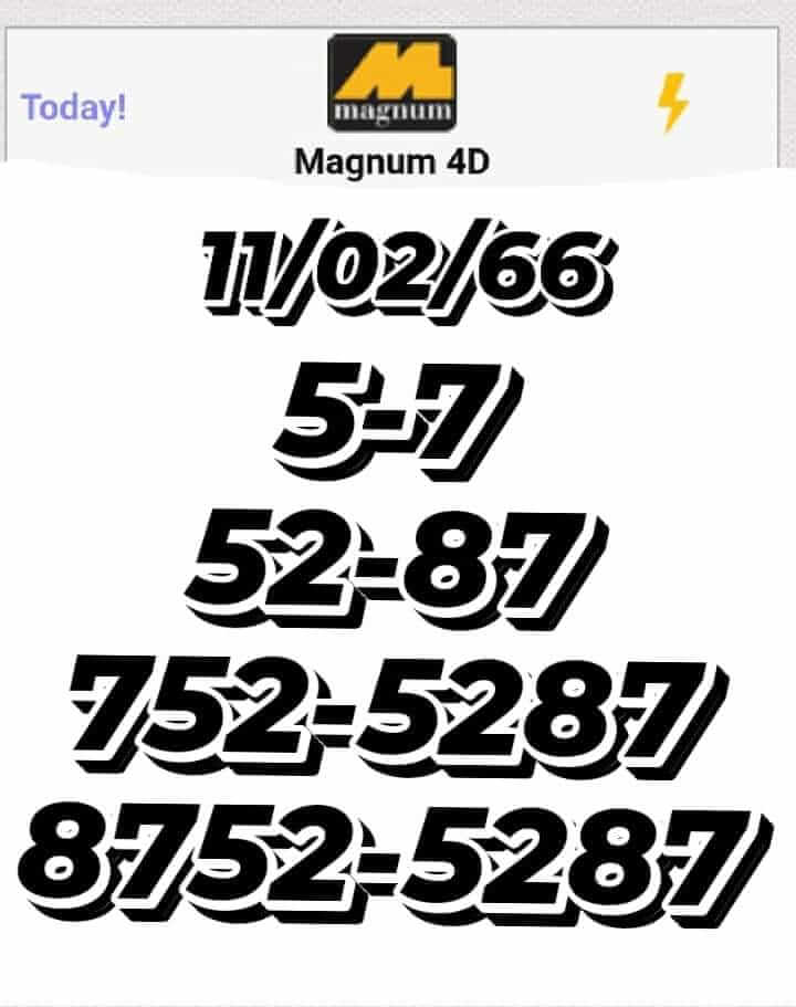 แนวทางหวยมาเลย์ 11/2/66 ชุดที่ 5