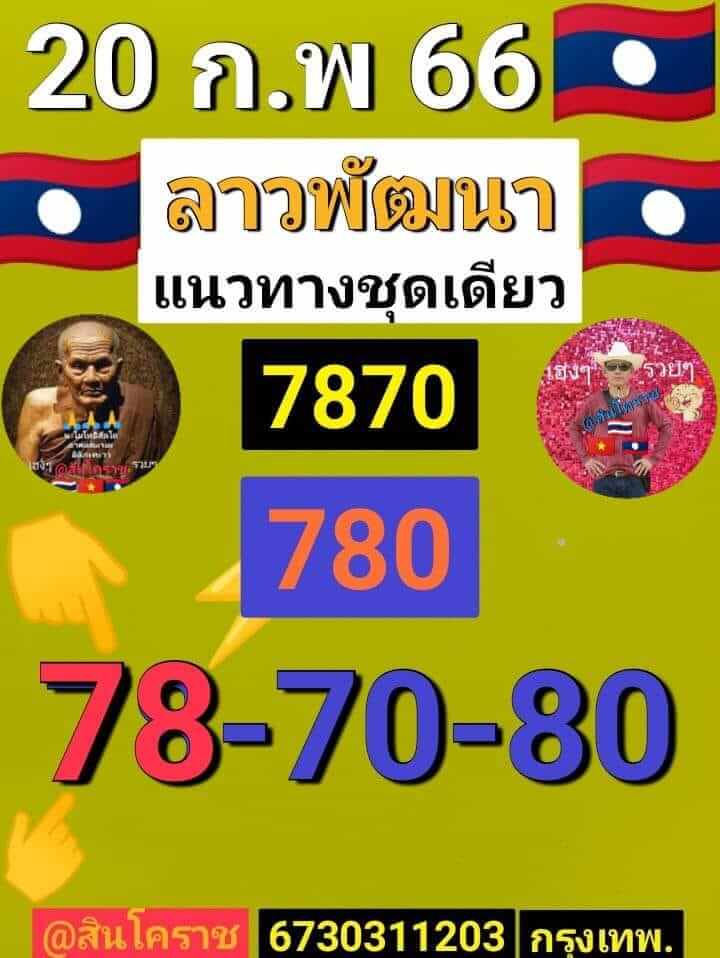 แนวทางหวยลาว 20/2/66 ชุดที่ 10