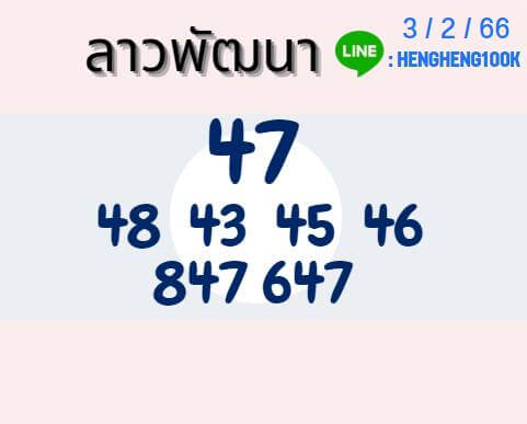 แนวทางหวยลาว 3/2/66 ชุดที่ 4
