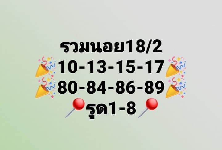 แนวทางหวยฮานอย 18/2/66 ชุดที่ 2