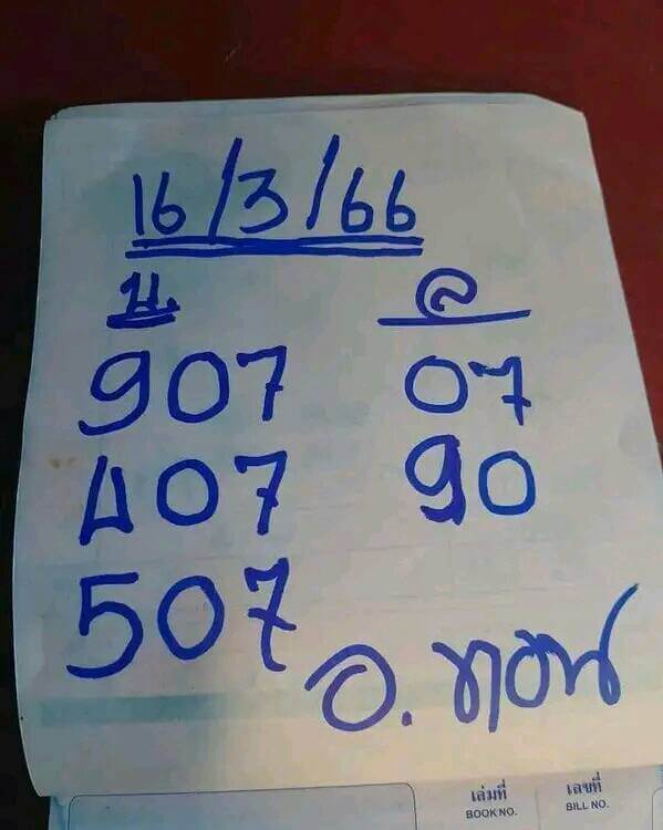 หวยอาจารย์ทอน 16/3/66