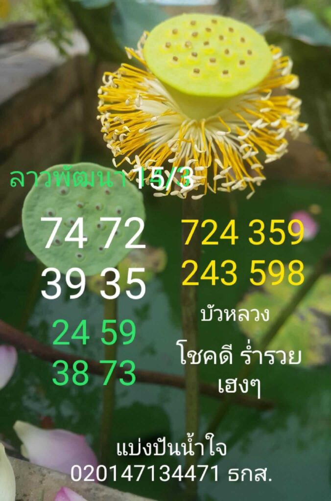 แนวทางหวยลาว 15/3/66 ชุดที่ 10