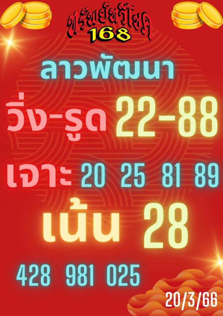 แนวทางหวยลาว 20/3/66 ชุดที่ 1