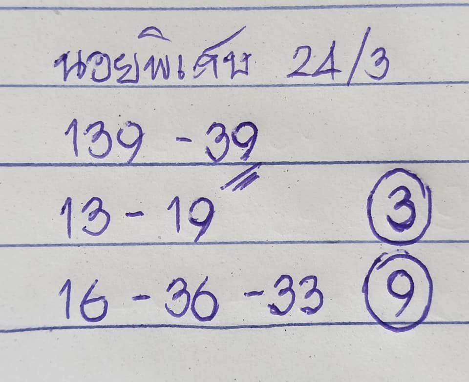 แนวทางหวยฮานอย 24/3/66 ชุดที่ 10