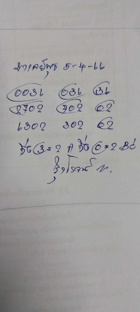 แนวทางหวยมาเลย์ 5/4/66 ชุดที่ 4