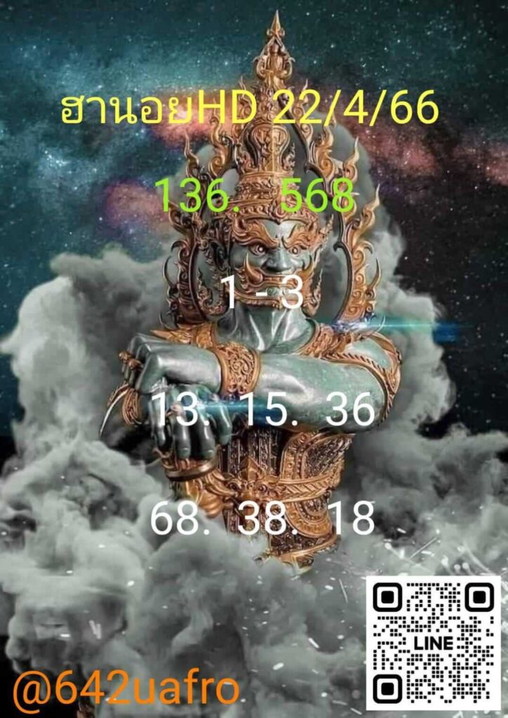 แนวทางหวยฮานอย 22/4/66 ชุดที่ 7