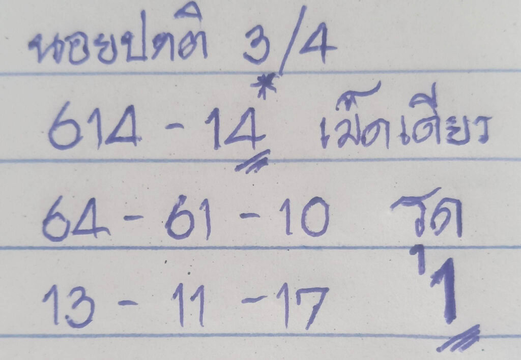 แนวทางหวยฮานอย 3/4/66 ชุดที่ 13