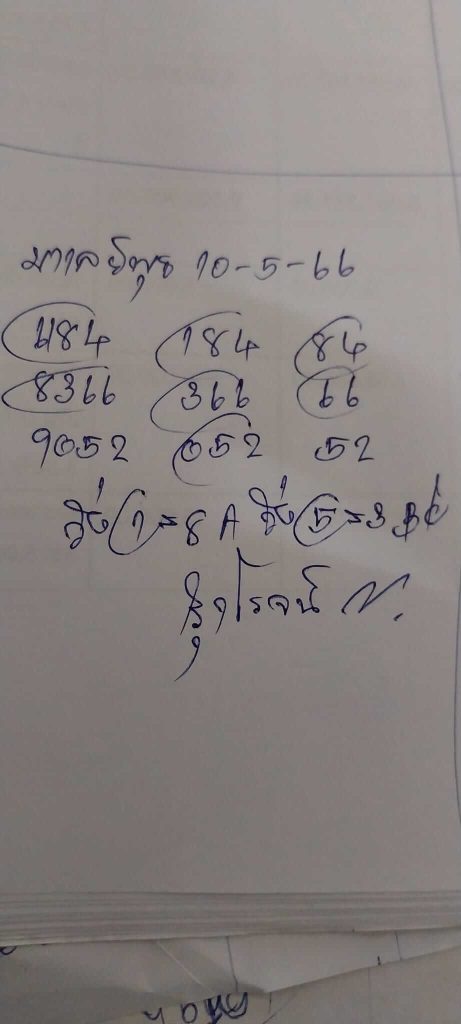 แนวทางหวยมาเลย์ 10/5/66 ชุดที่ 7