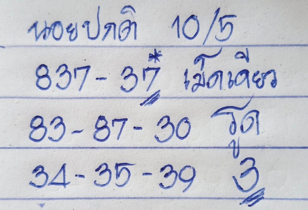 แนวทางหวยฮานอย 10/5/66 ชุดที่ 3