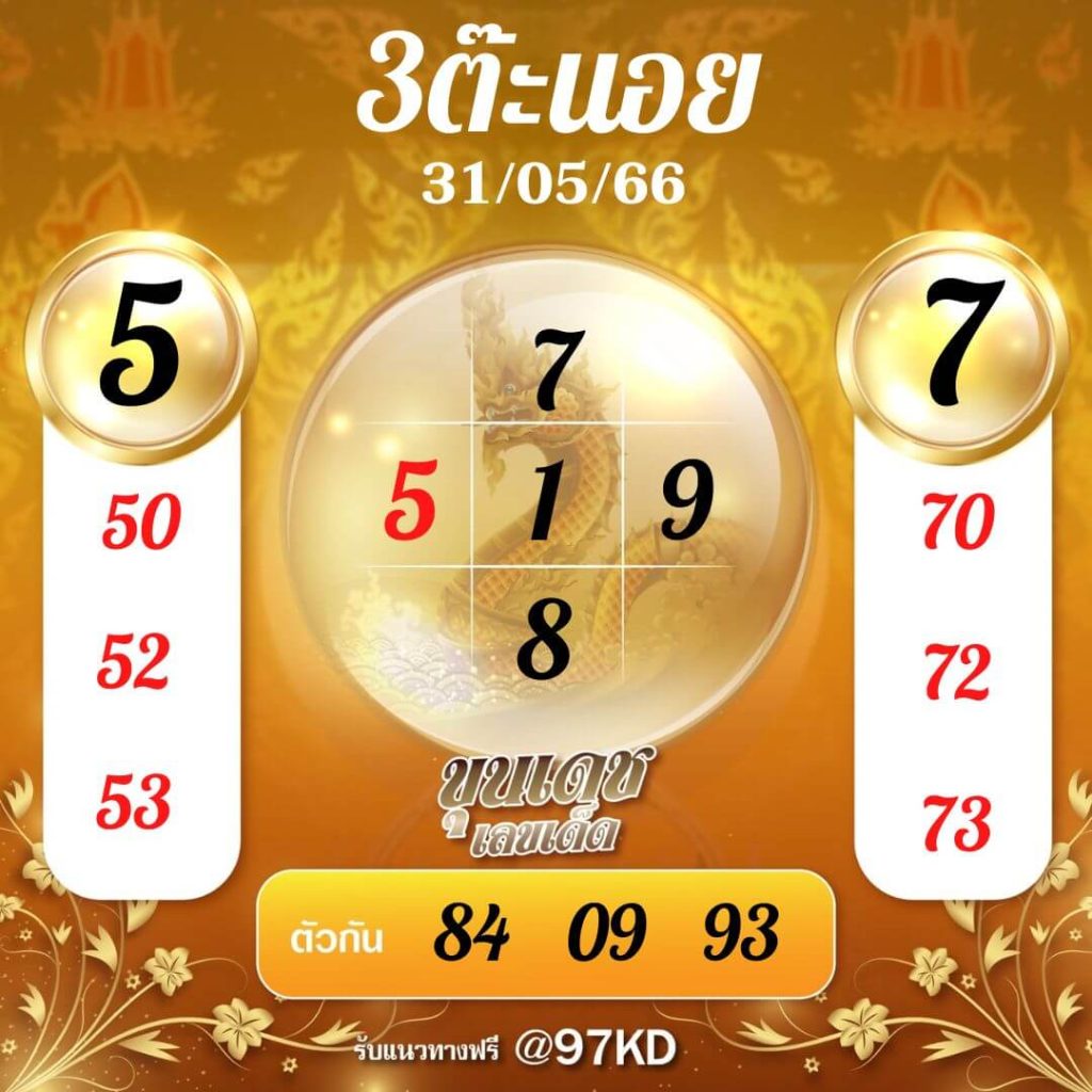 แนวทางหวยฮานอย 31/5/66 ชุดที่ 17