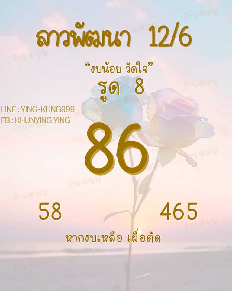 แนวทางหวยลาว 12/6/66 ชุดที่ 8