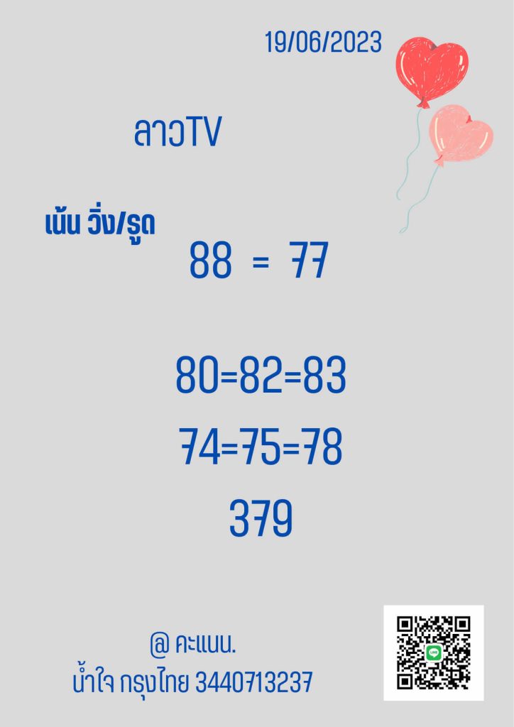 แนวทางหวยลาว 19/6/66 ชุดที่ 14