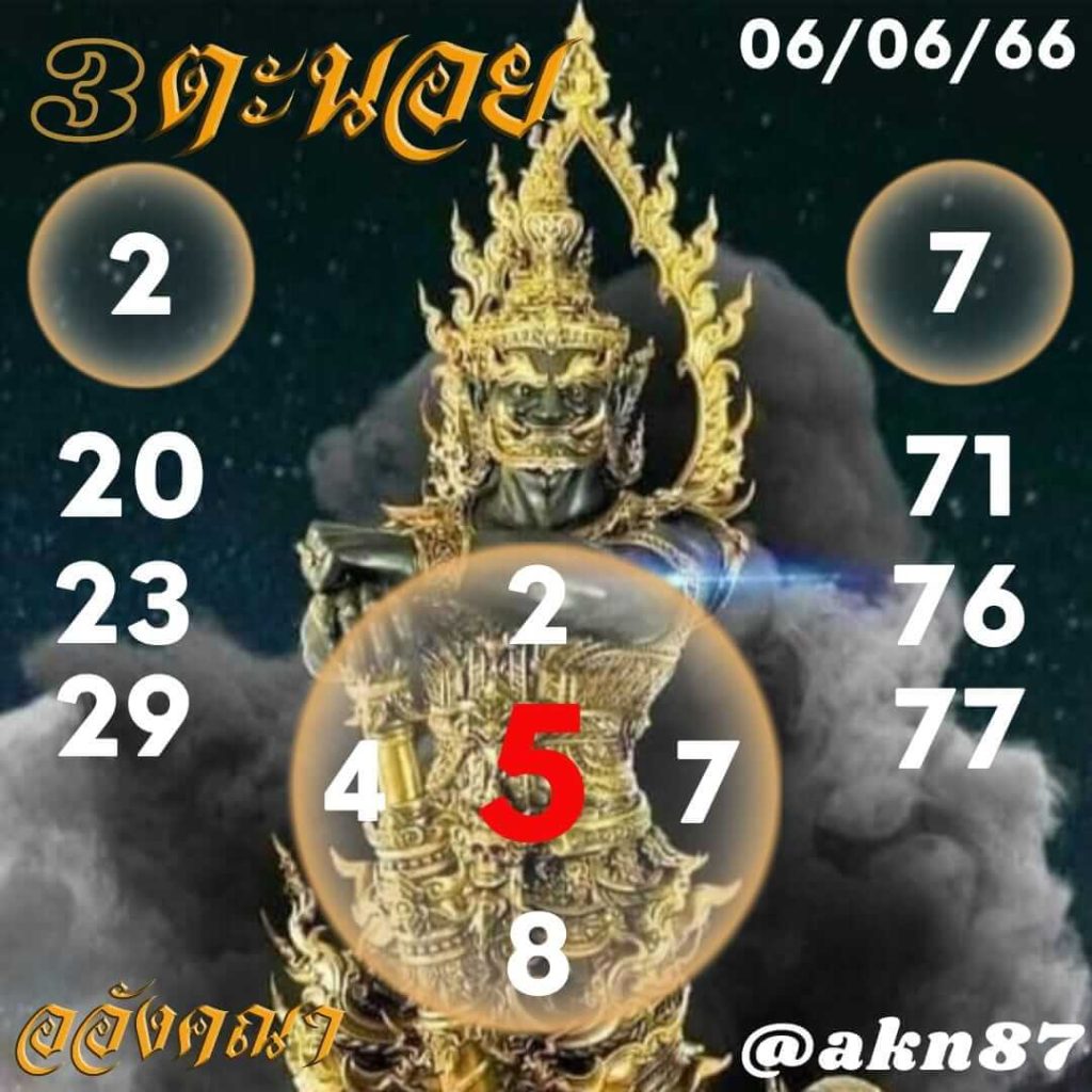 แนวทางหวยฮานอย 6/6/66 ชุดที่ 12