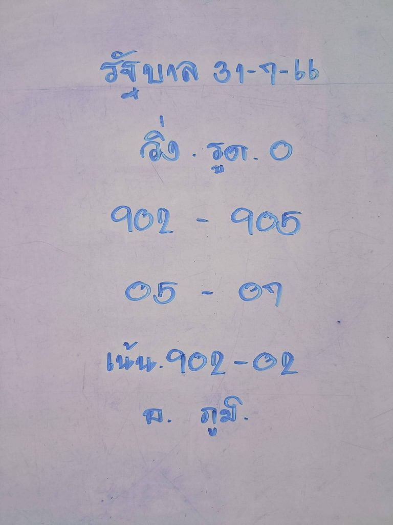 หวยอาจารย์ภูมิ 31/7/66