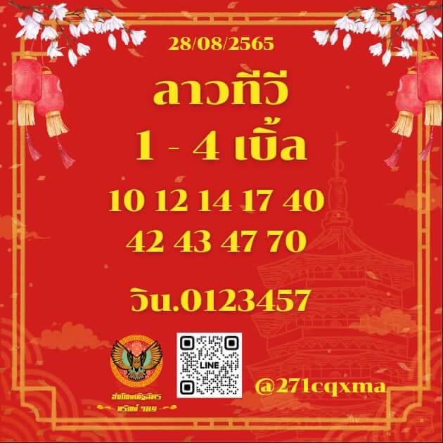 แนวทางหวยลาว 28/8/66 ชุดที่ 6