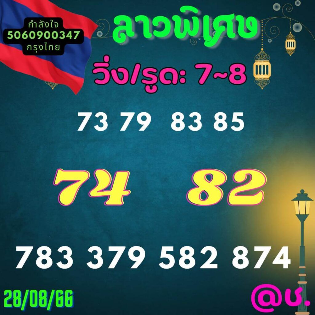 แนวทางหวยลาว 28/8/66 ชุดที่ 7