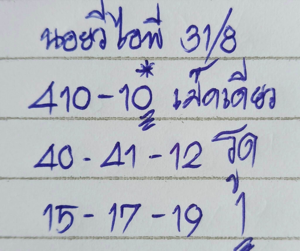 แนวทางหวยฮานอย 31/8/66 ชุดที่ 8