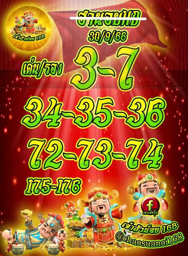 แนวทางหวยฮานอย 30/9/66 ชุดที่ 8
