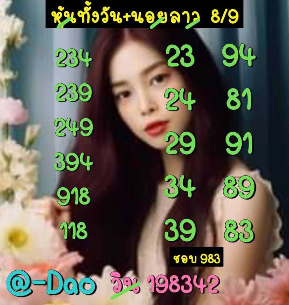 แนวทางหวยฮานอย 8/9/66 ชุดที่ 4