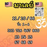 แนวทางหวยมาเลย์ 11/10/66 ชุดที่ 2