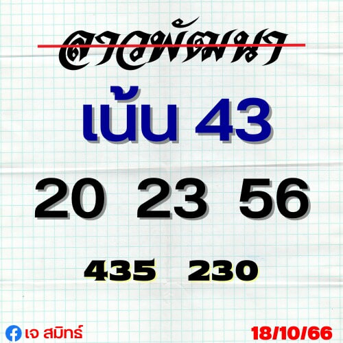 แนวทางหวยลาว 18/10/66 ชุดที่ 10