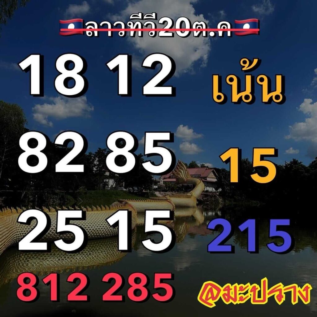 แนวทางหวยลาว 20/10/66 ชุดที่ 5