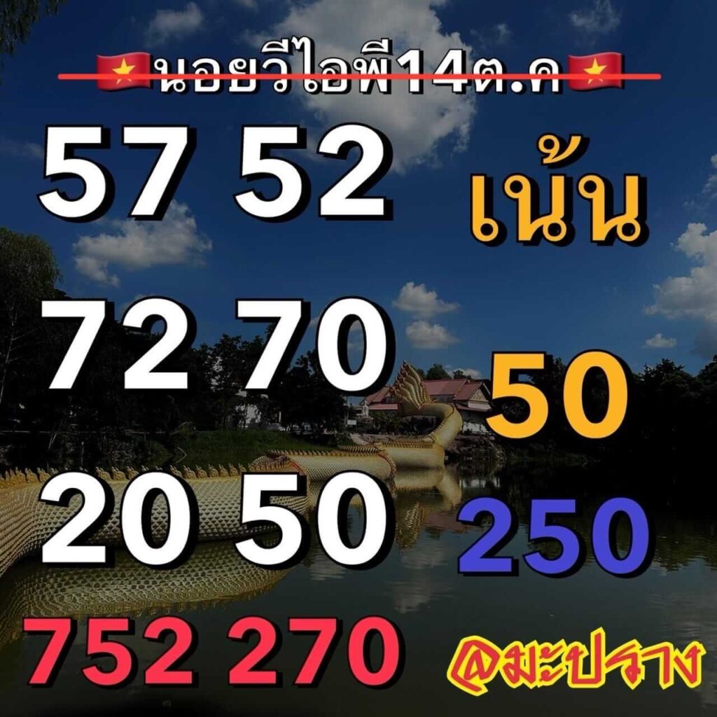 แนวทางหวยฮานอย 14/10/66 ชุดที่ 9