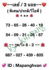 แนวทางหวยฮานอย 4/10/66 ชุดที่ 6