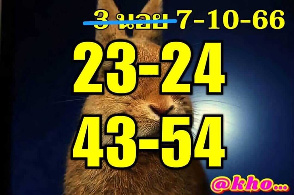 แนวทางหวยฮานอย 7/10/66 ชุดที่ 14