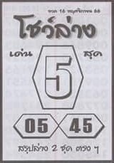 หวยโชว์ล่าง 16/11/66